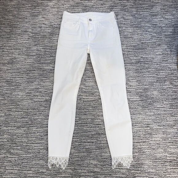 Mother High Waisted Looker Dagger Ankle Fray Size 25 - Picture 6 of 16